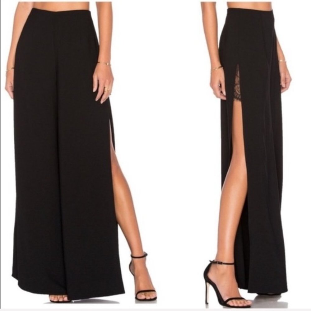 LOVERS + FRIENDS Calista Black Split Pants